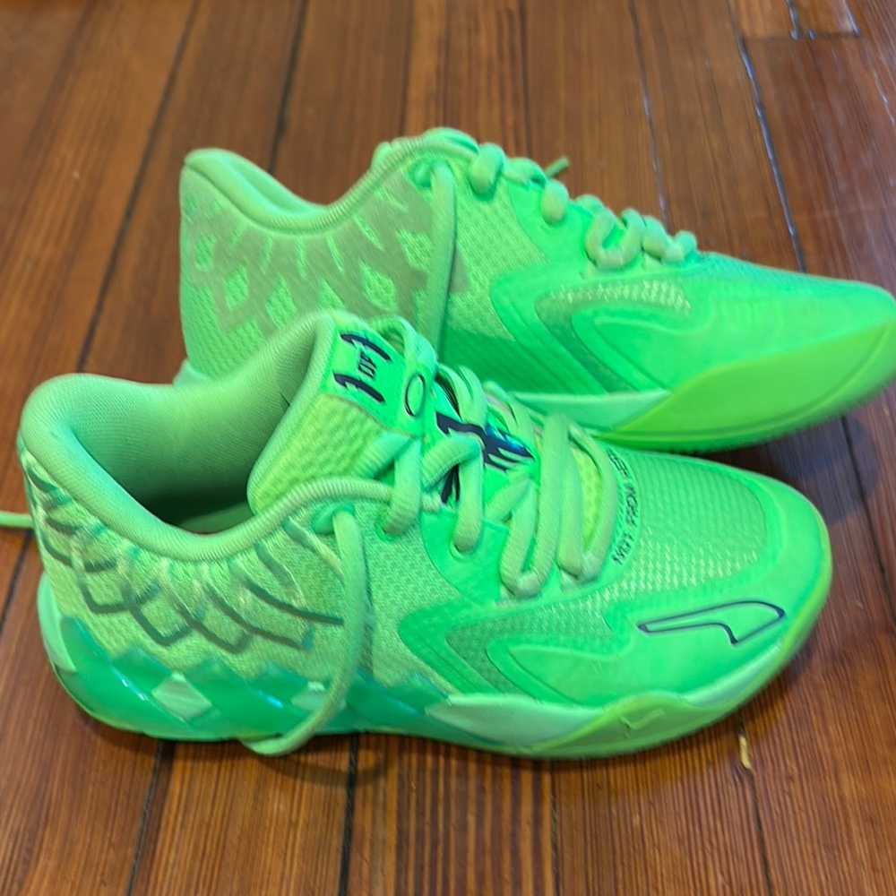 Puma LaMelo Ball Kids Green Athletic Shoes